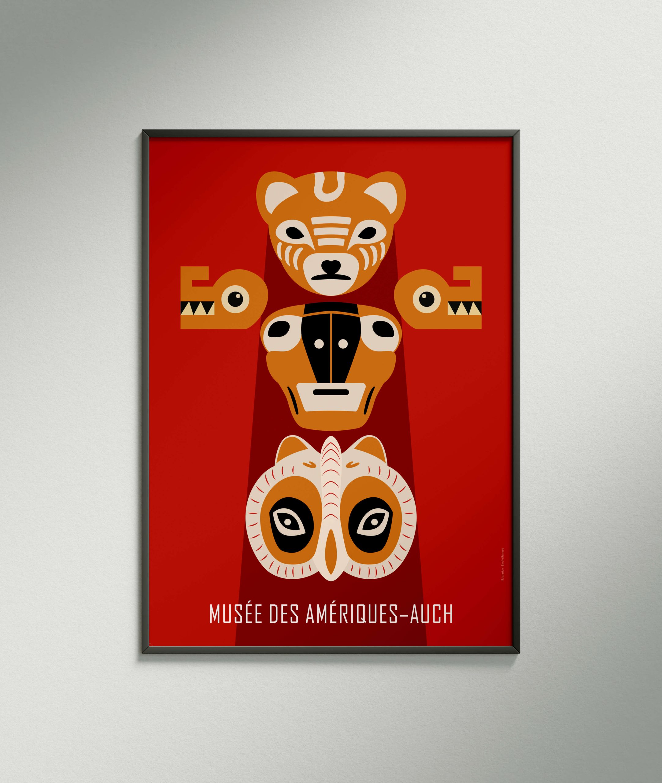 Affiches scolaires graphiques musées des amériques AUCH